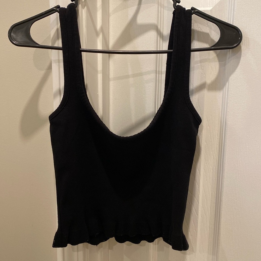 Zara Knit Black Tank Top Small Women’s